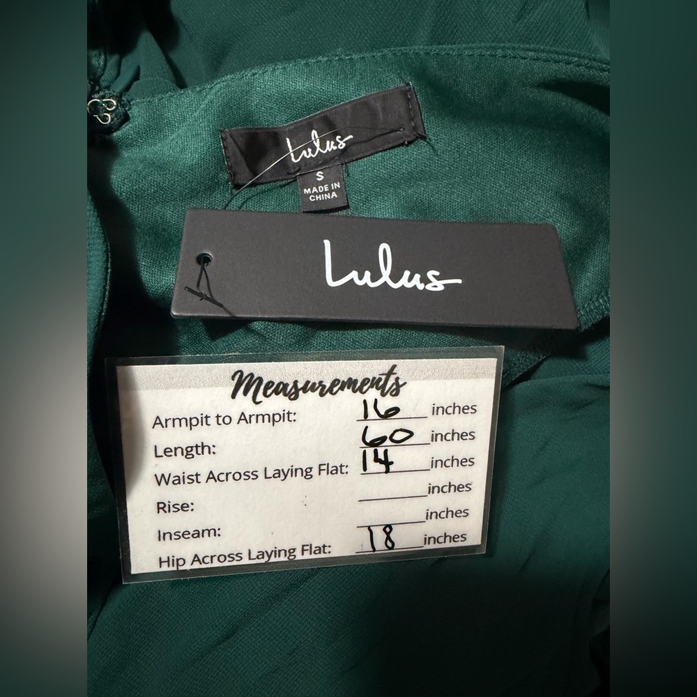 Lulus NWT “Sincerely Exquisite” Emerald Green Short Sleeve Tiered Maxi Dress - Picture 11 of 12